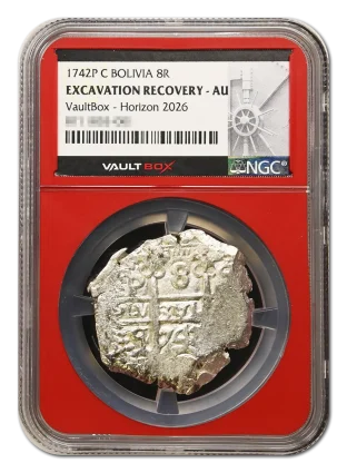 1742 Bolivia 8R NGC AU Excavation Recovery VaultBox Horizon 2026 - With Shadow