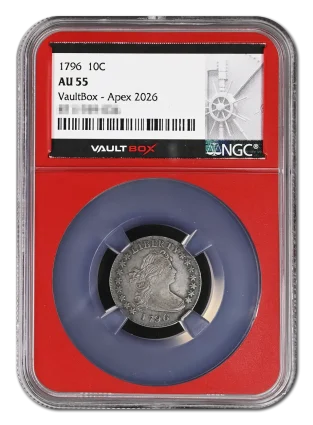 1796 10C NGC AU55 VaultBox APEX 2026