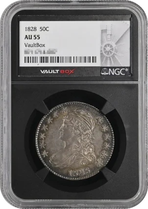 1828 50C NGC AU55