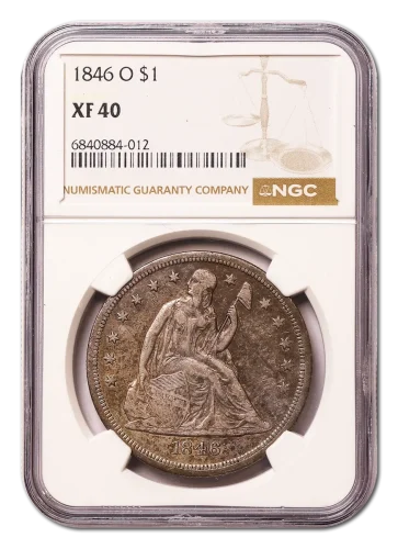 1846-O $1 NGC XF40
