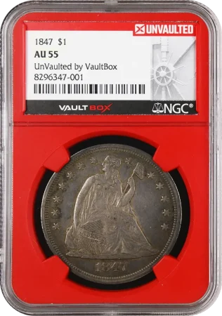 1847 $1 NGC AU55 UnVaulted