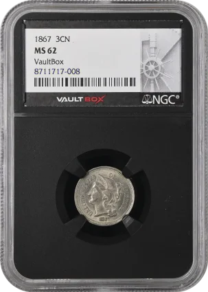 1867 3CN NGC MS62