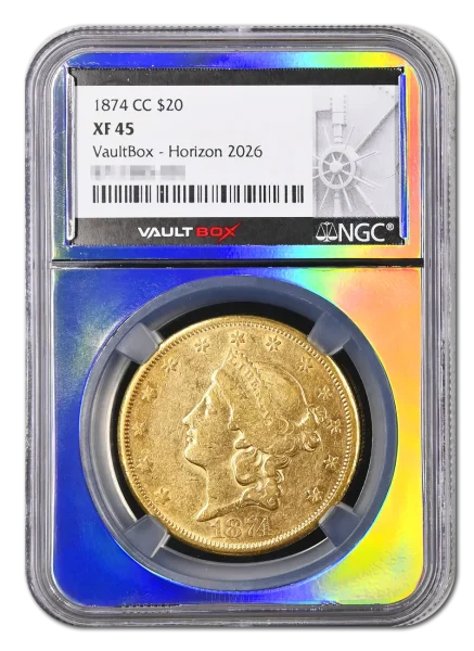 1874-CC $20 NGC XF45 VaultBox Horizon 2026 - With Shadow