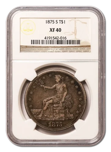 1875-S T$1 NGC XF40