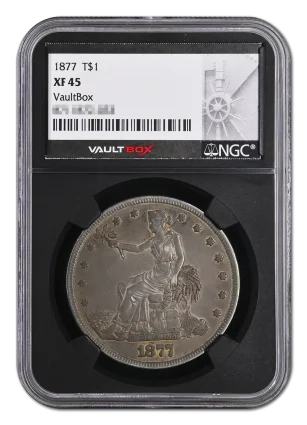 1877 T$1 NGC XF45 VaultBox