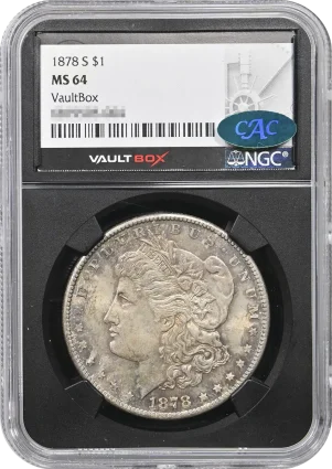 1878-S $1 NGC MS64 CAC