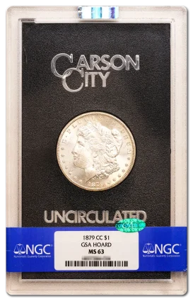1879-CC $1 NGC MS63 CAC GSA Hoard