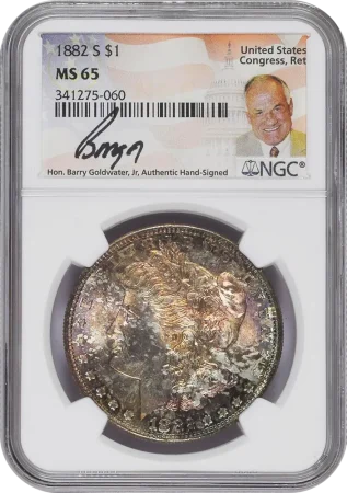 1882-S $1 NGC MS65 Toner Goldwater