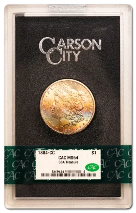 1884-CC $1 CAC MS64 GSA Hoard