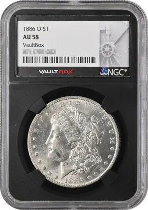 1886-O $1 NGC AU58