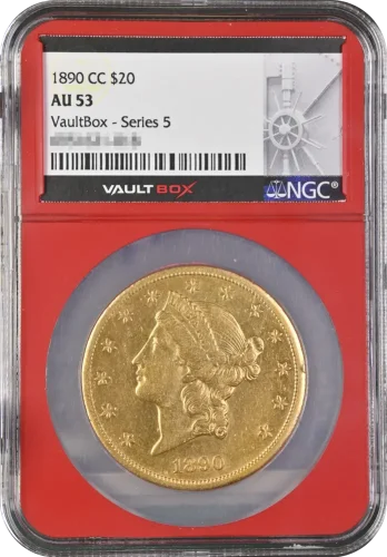 1890-CC $20 NGC AU53 VaultBox Series 5