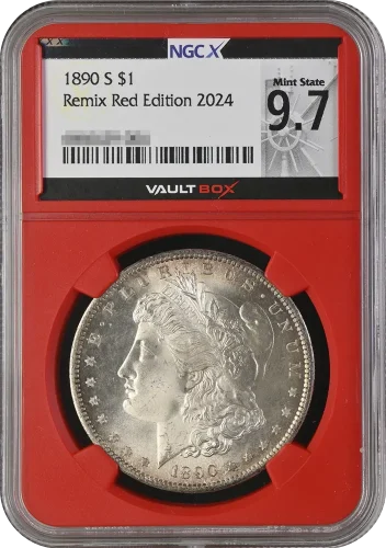 1890-S $1 Morgan NGCX 9_7 Remix Red Edition 2024