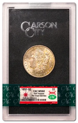 1891-CC $1 CACG MS60 GSA Hoard