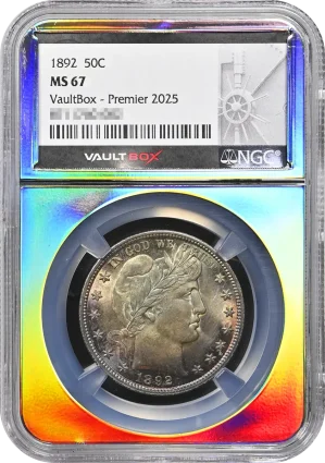 1892 50C NGC MS67 VaultBox Premier 2025