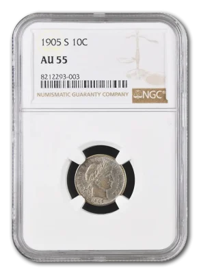 1905-S 10 NGC AU55