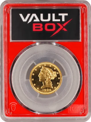 1906 $5 PCGS PR65CAM PCGS VaultBox Surge obv