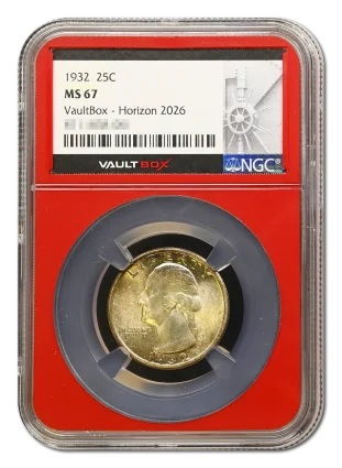 1932 25C NGC MS67 VaultBox Horizon 2026 - With Shadow
