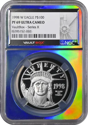 1998-W $100 Platinum Eagle NGC PF69UC VaultBox Series X