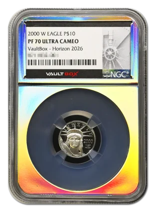 2000-W Platinum Eagle $10 NGC PF70 VaultBox Horizon 2026 - With Shadow