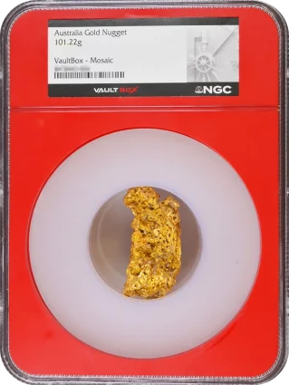 Australia Gold Nugget 101.22g NGC VaultBox Mosaic