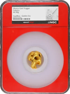 Mexico Gold Nugget Caborca 66.5g NGC VaultBox Golden Era