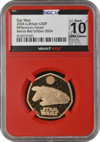 Star Wars 2024 Great Britain G50P Rose Gold Millenium Falcon NGCX Proof 10 Remix Red Edition 2024