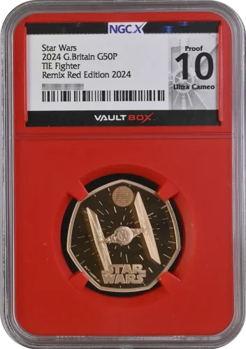 Star Wars 2024 Great Britain G50P Rose Gold TIE Fighter NGCX Proof 10 Remix Red Edition 2024